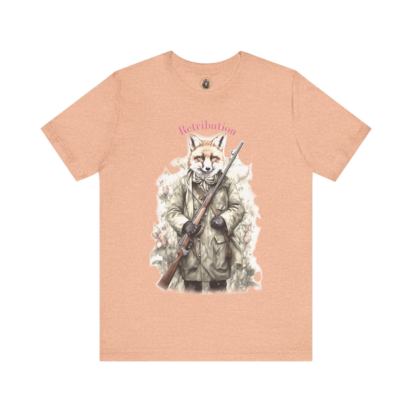 T Shirt: White, Fox / Poem