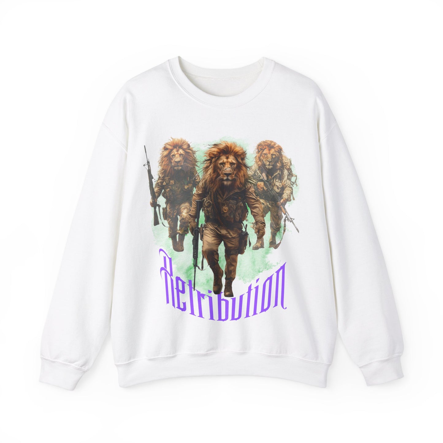 Sweatshirt: Black/White - Lion Retribution