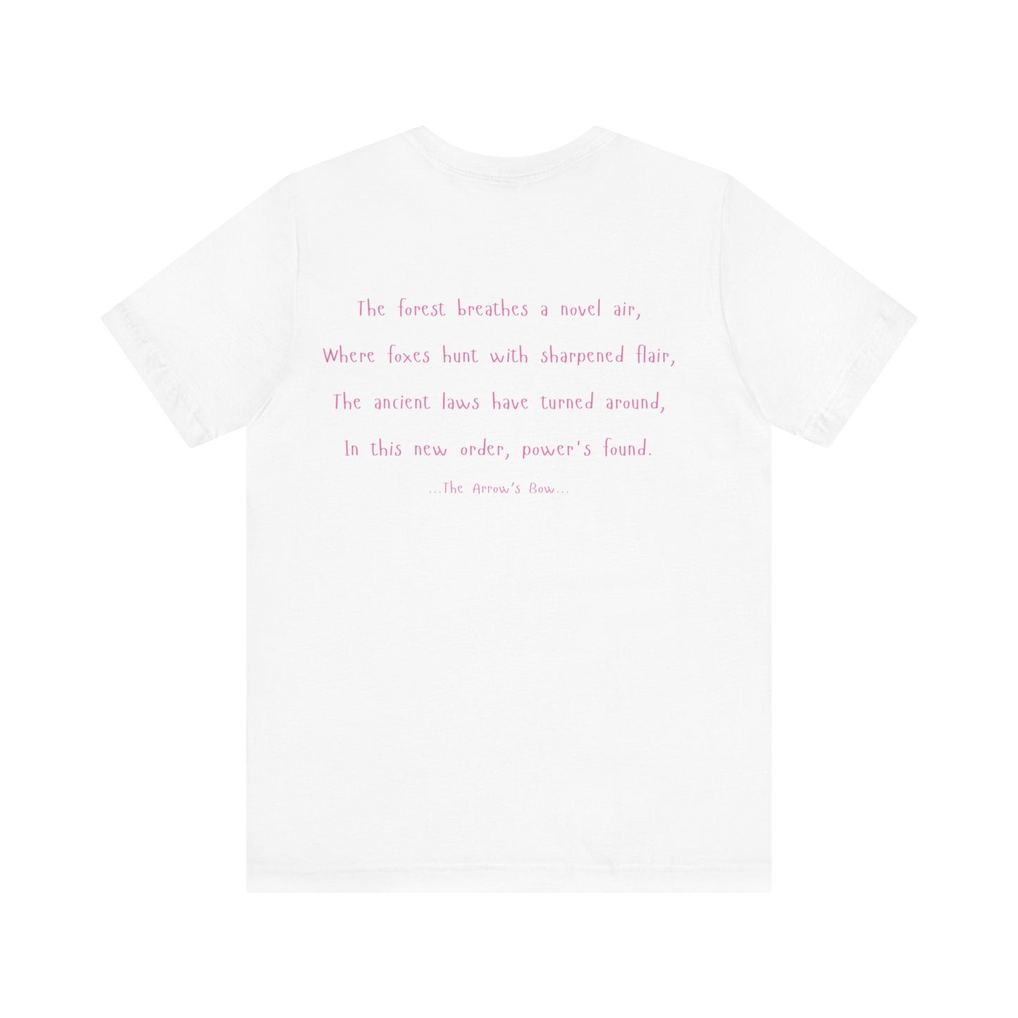 T Shirt: White, Fox / Poem