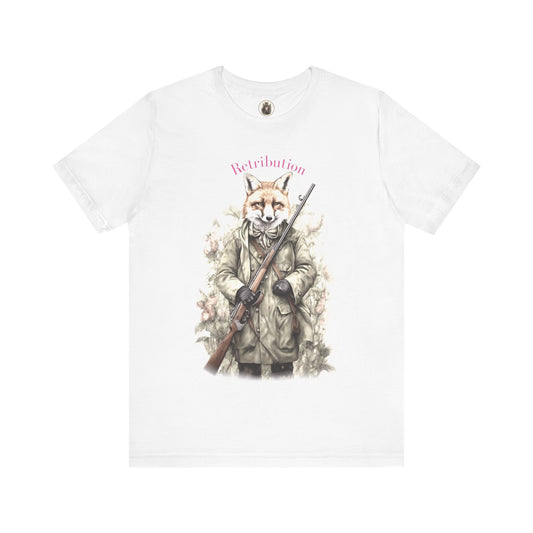 T Shirt: White, Fox / Poem