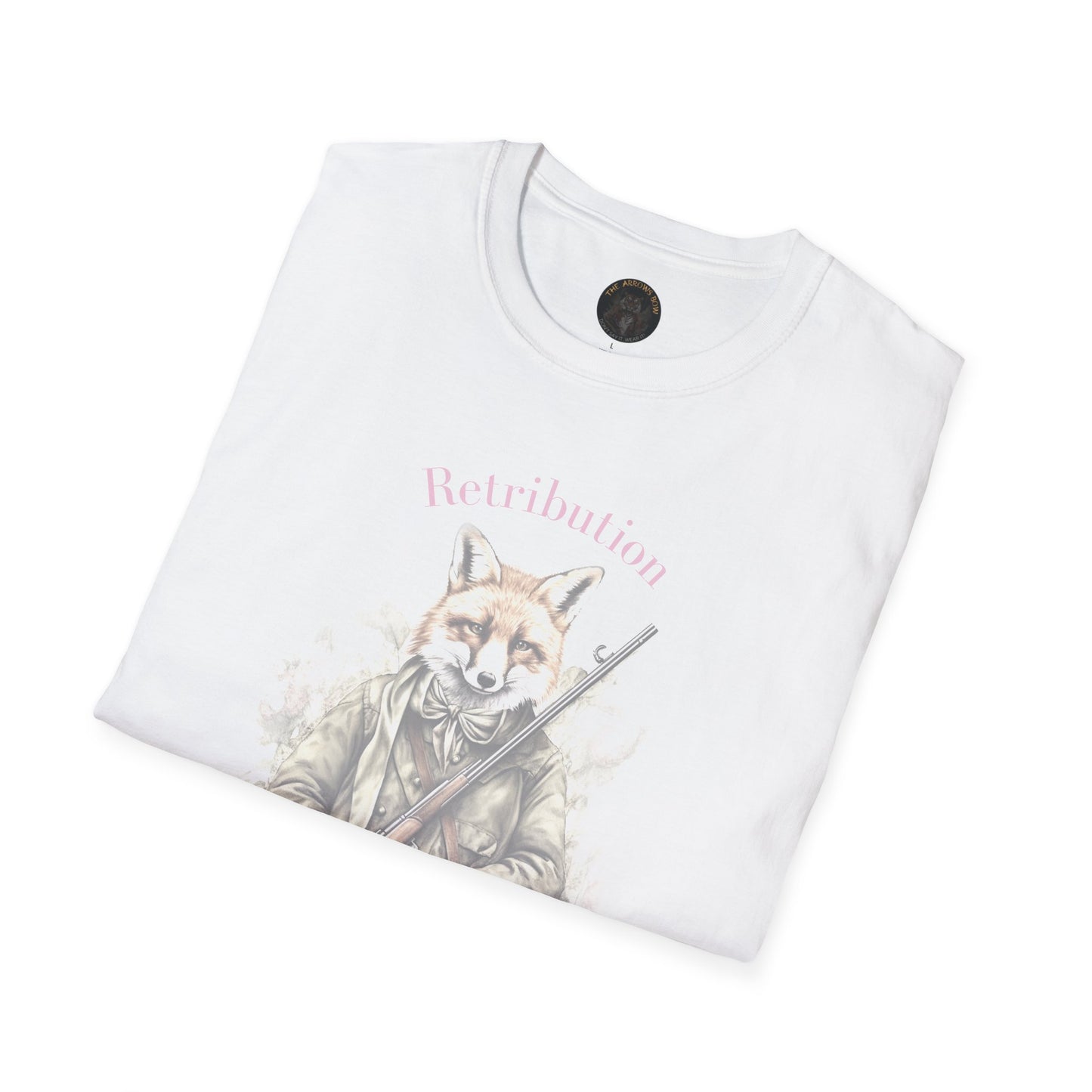 T Shirt: White / Retro Fade - Fox Retribution