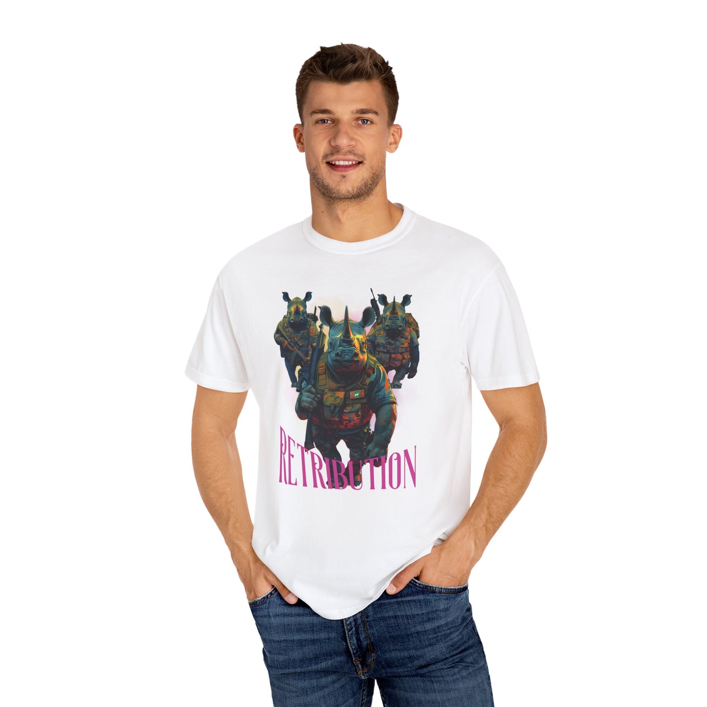 T Shirt: Black:  Rhino (Retribution)