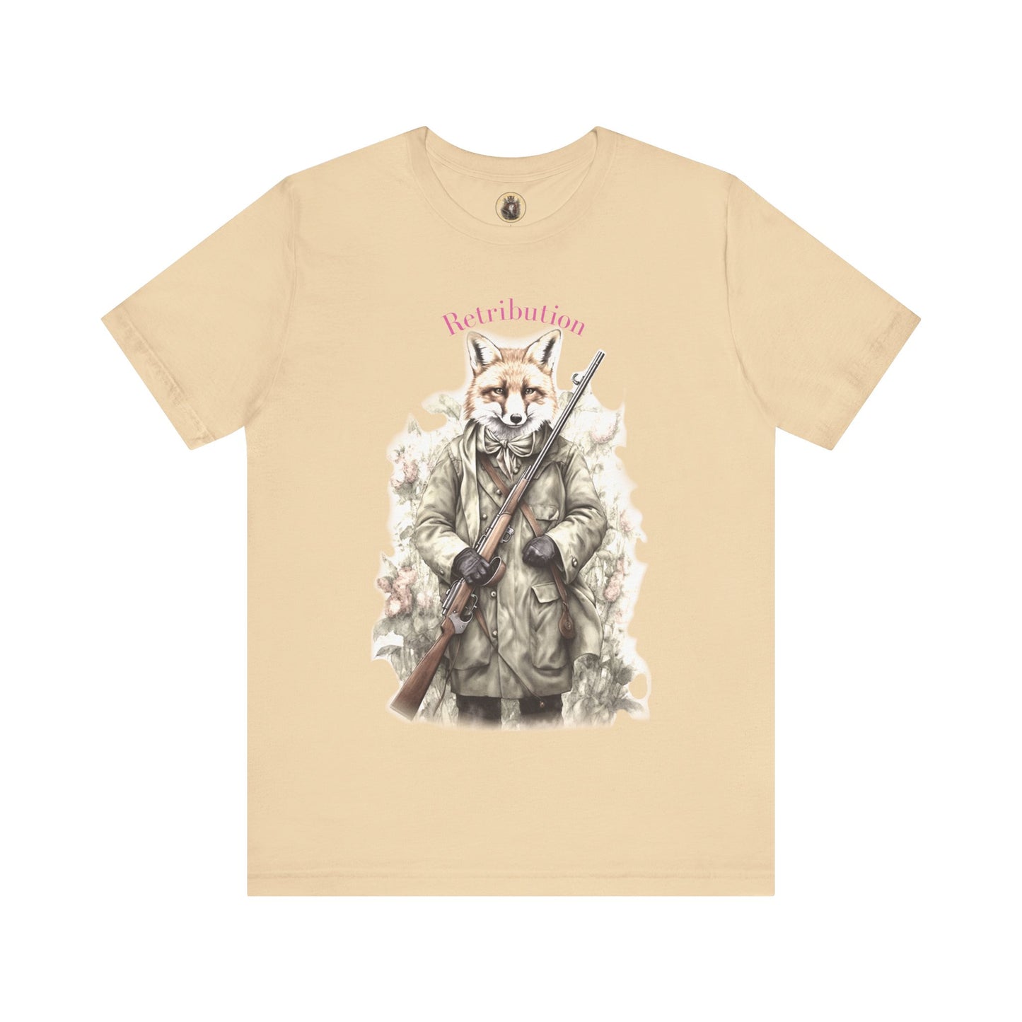 T Shirt: White, Fox / Poem