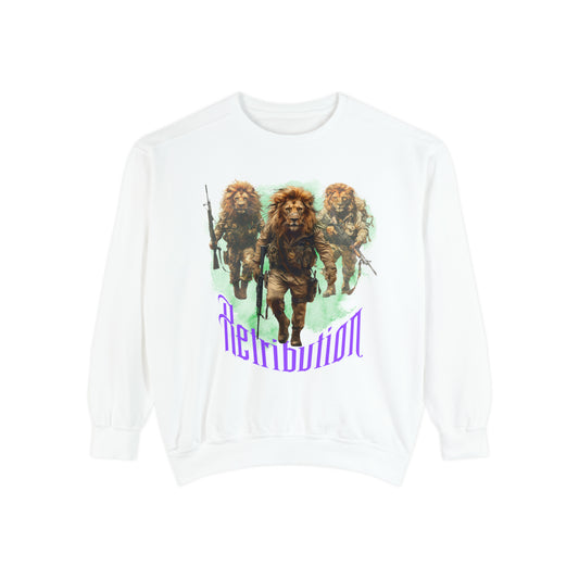 Sweatshirt: Pepper/White - Lion Retribution (unisex)